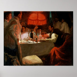 Póster Bajo luz roja, c.1910