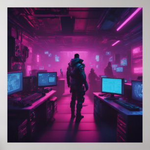 Póster Bajo tierra el Poster Cyberpunk