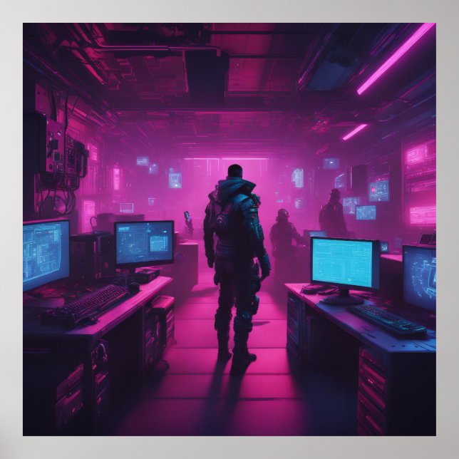 Póster Bajo tierra el Poster Cyberpunk (Frente)