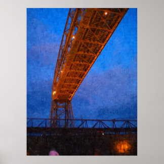 Póster Bajo una imagen elevada de pintura de puente de el