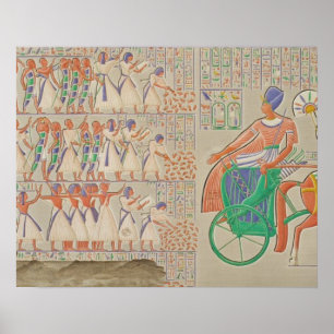 Póster Bajorrelieve en Medynet-Abou, Palacio de los Reyes