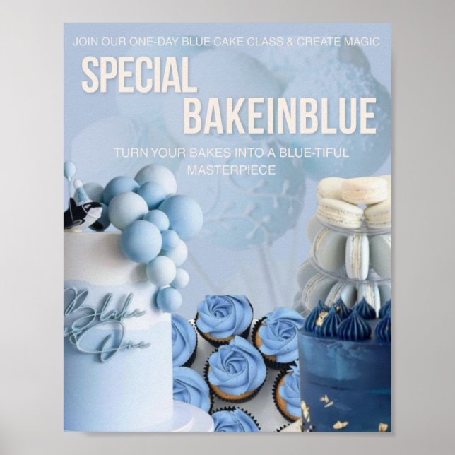 Póster "Bake n Blue: One Day Bakery Masterclass (Frente)
