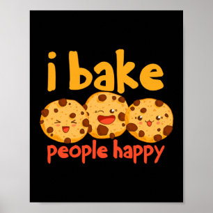 Póster Bake People Happy Baker Cookie