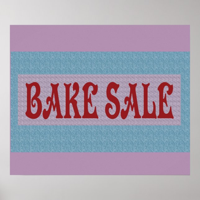 PÓSTER BAKE SALE POSTER BANNER (Frente)