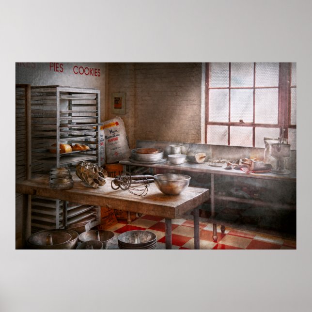 Póster Baker - Cocina - La panadería comercial (Frente)