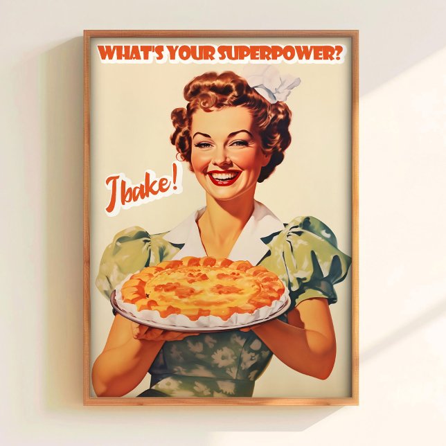 Póster Baking Art Print Cake Art Print Retro Kitchen Wall (Subido por el creador)