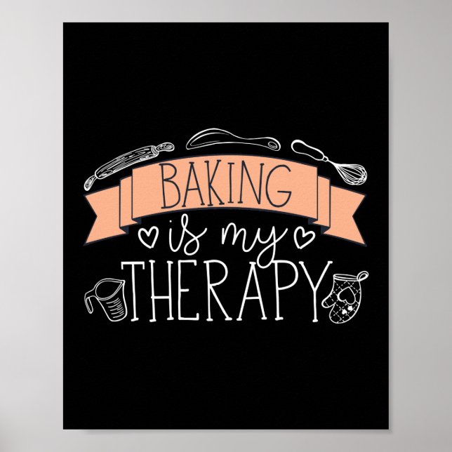 Póster Baking Es Mi Terapia Baker (Frente)