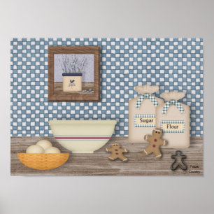 Póster Baking Gingerbread Men Poster