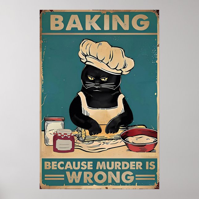 Póster Baking Porque el asesinato es un gato negro equivo (Frente)