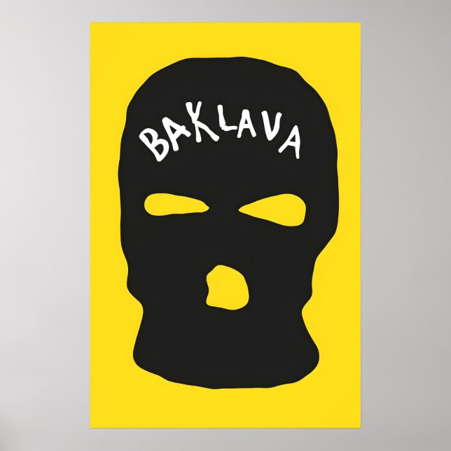 Póster Baklava Japonés Abstracto Bauhaus Fórmula Moderna (Frente)