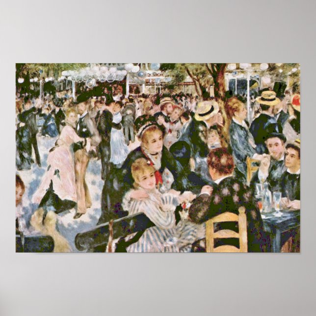 Póster Bal Du Moulin De La Galette Por Pierre-Auguste (Frente)