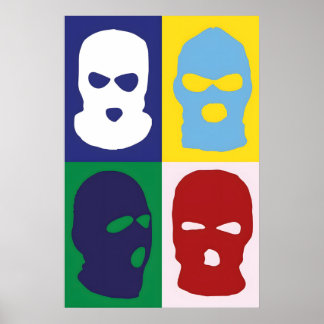 Póster Balaclava Japonés Abstracto Bauhaus Fórmula Modern