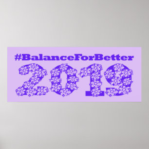 Póster Balance para un mejor Día Internacional de la Muje