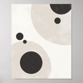 Póster Balanced Circles – Neutral Abstract Wall Art