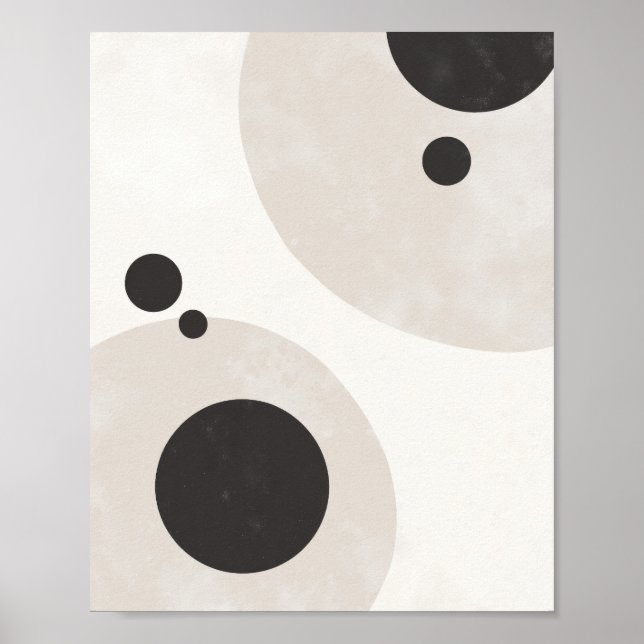 Póster Balanced Circles – Neutral Abstract Wall Art (Frente)