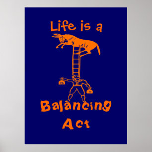 Póster Balancing a Living Donkey ~ COLOR CHANGE 53X40