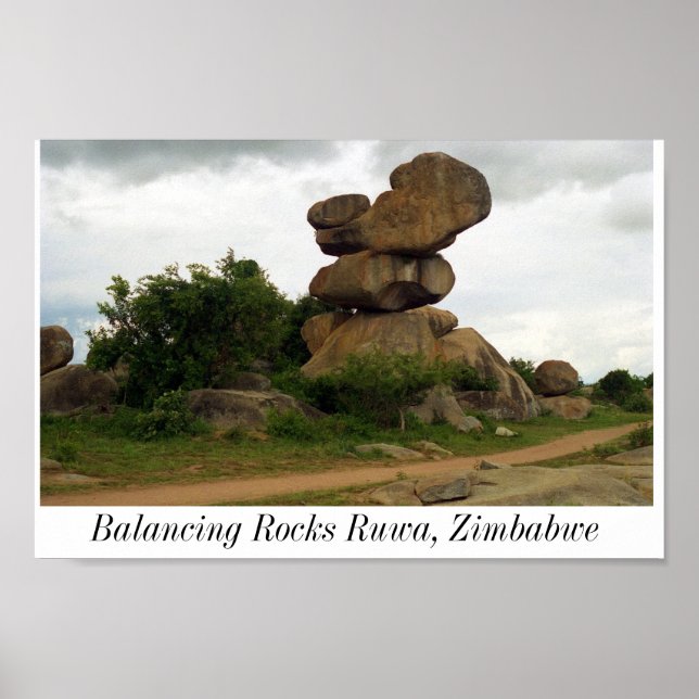 Póster Balancing Rocks Ruwa Zimbabwe Poster (Frente)