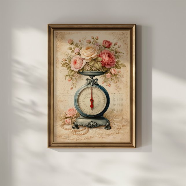 Póster Balanza de cocina floral vintage (Subido por el creador)
