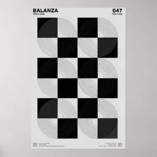 Póster Balanza: Serie Geométrica