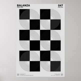 Póster Balanza: Serie Geométrica
