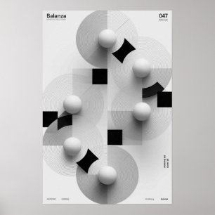 Póster Balanza: Serie Geométrica