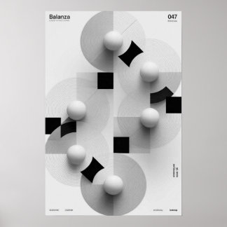 Póster Balanza: Serie Geométrica