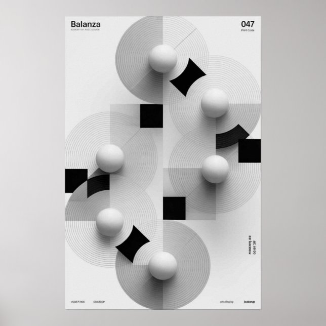 Póster Balanza: Serie Geométrica (Frente)