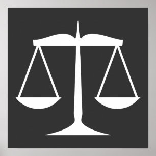 Póster Balanzas de la Justicia