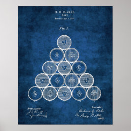 Póster Balas Billiard Patente Imprimir1 Piscina Decoració