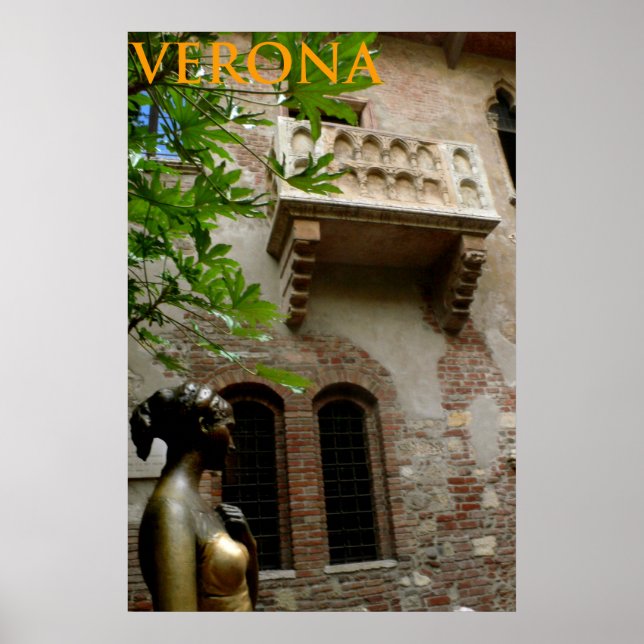 Póster balcón de juliet & juliet verona italy (Frente)