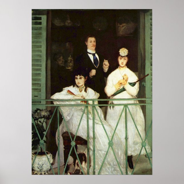 Póster Balcón - Edouard Manet