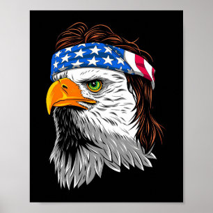 Póster Bald Eagle Mullet USA