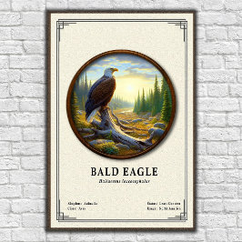 Póster Bald Eagle Zoology Series