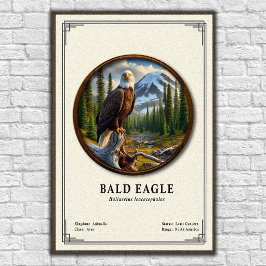 Póster Bald Eagle Zoology Series