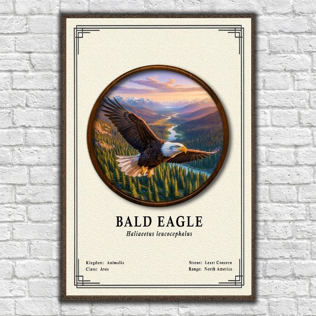 Póster Bald Eagle Zoology Series (Subido por el creador)