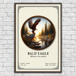 Póster Bald Eagle Zoology Series