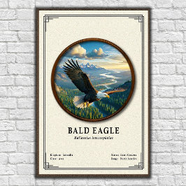 Póster Bald Eagle Zoology Series