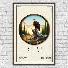 Póster Bald Eagle Zoology Series