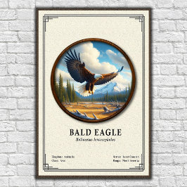 Póster Bald Eagle Zoology Series