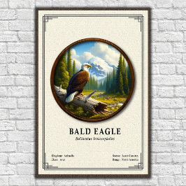 Póster Bald Eagle Zoology Series