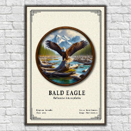 Póster Bald Eagle Zoology Series