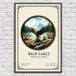Póster Bald Eagle Zoology Series