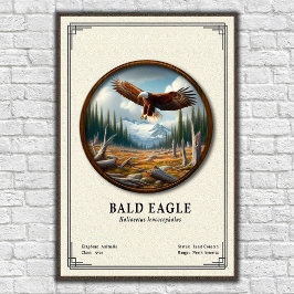 Póster Bald Eagle Zoology Series