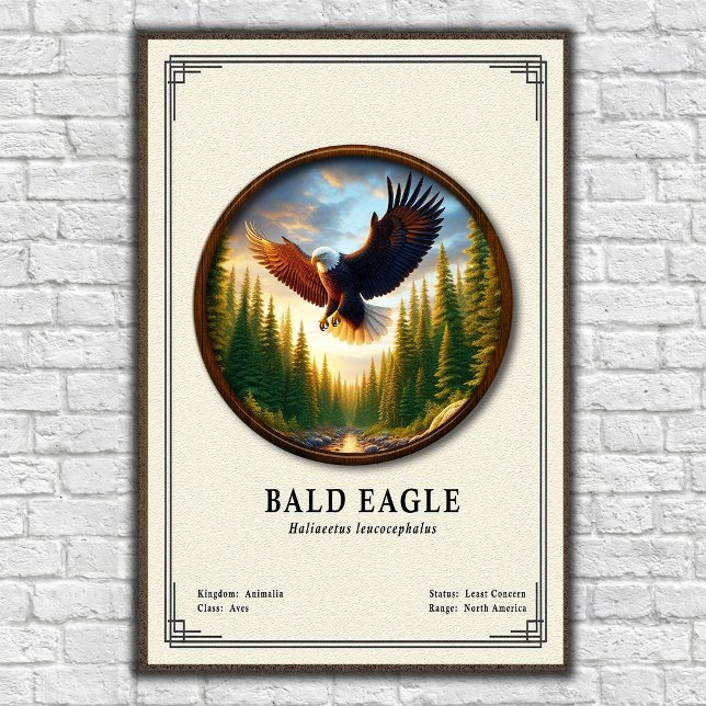 Póster Bald Eagle Zoology Series (Subido por el creador)