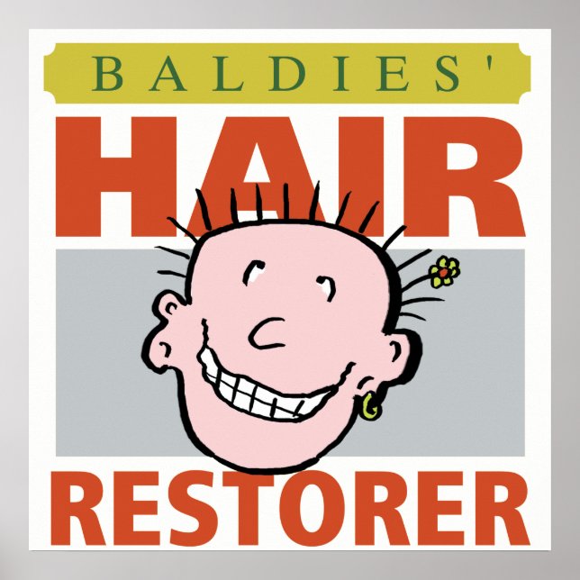 Póster Baldies Hair Restorer (Frente)
