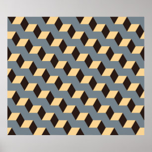Póster baldosa geométrica sin costura con escaleras cúbic