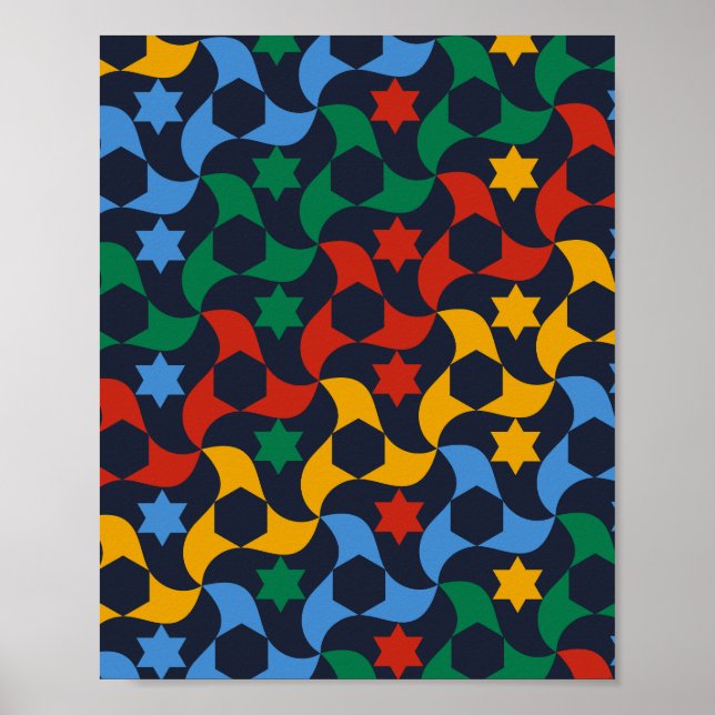 Póster Baldosas andaluzas 12 (Alhambra Palace, Granada) (Frente)