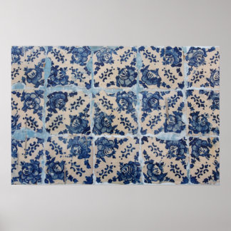 Póster Baldosas Azulejo de Portugal