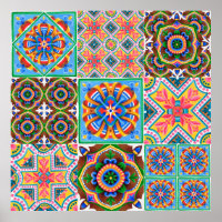 Baldosas cerámicas, mayólica, ornamentabstracta, á