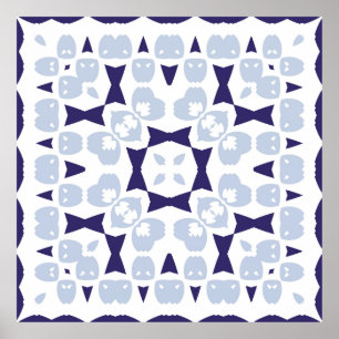 Póster Baldosas de cerámica azulejo portugal. Viñeta sin 